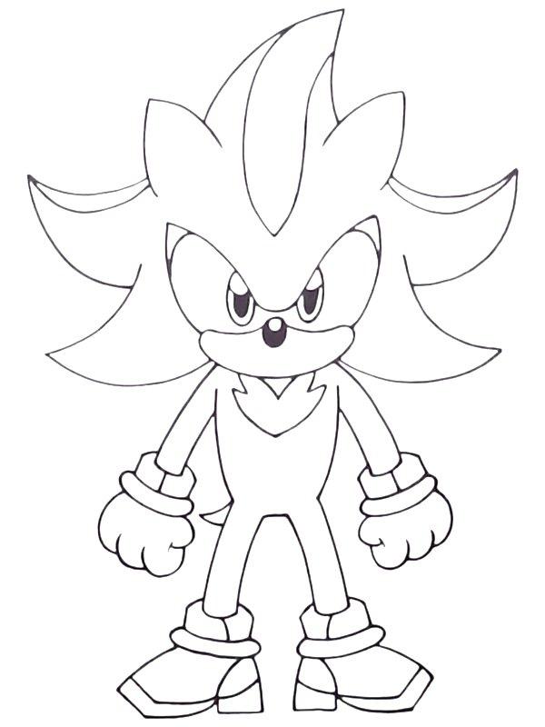 Ausmalbild Shadow the Hedgehog  