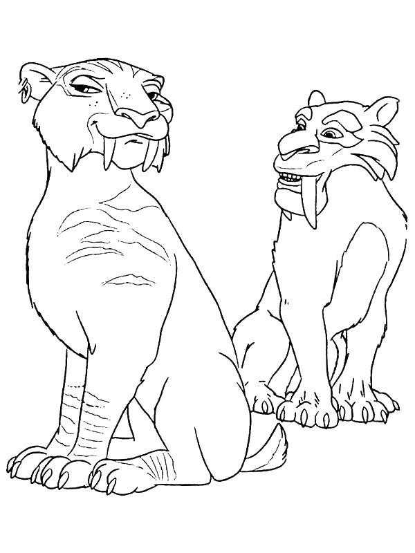 Ausmalbild Shira und Diego  