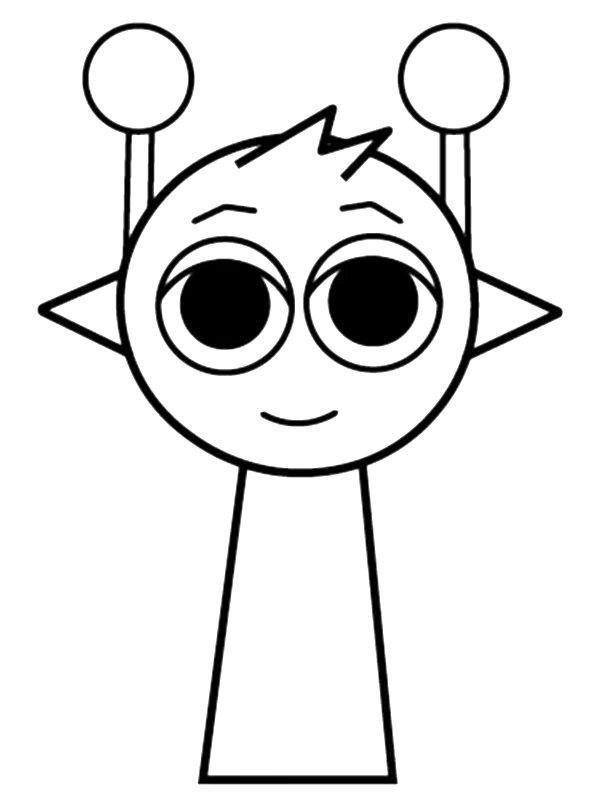Ausmalbild Simon Incredibox Sprunki  