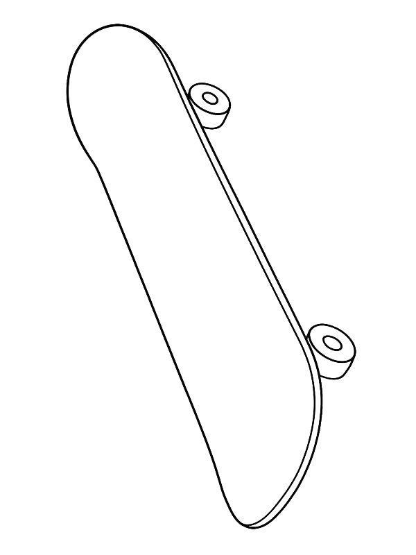 Ausmalbild Skateboard  
