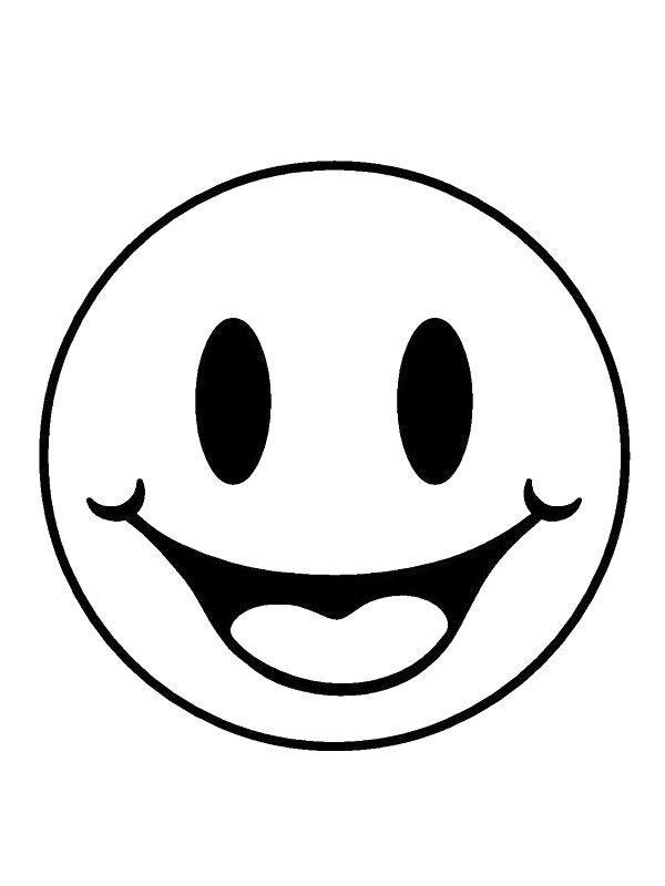Ausmalbild Smiley Emoji  