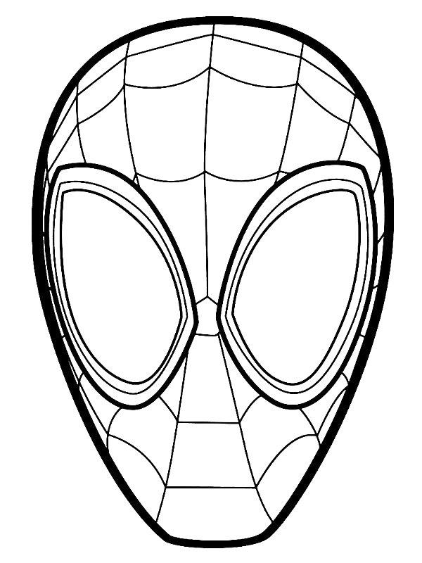 Ausmalbild Spiderman-Maske  