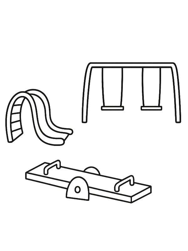 Ausmalbild Spielplatz  