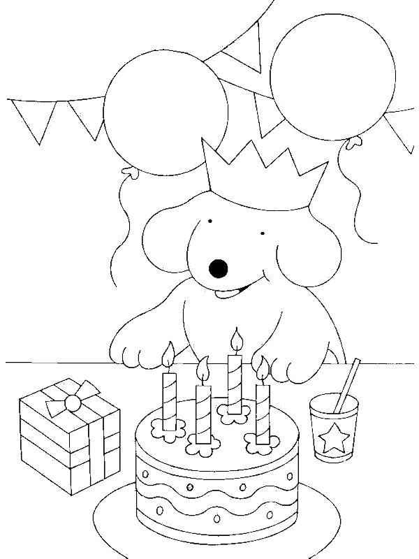 Ausmalbild Spot hat Geburtstag  