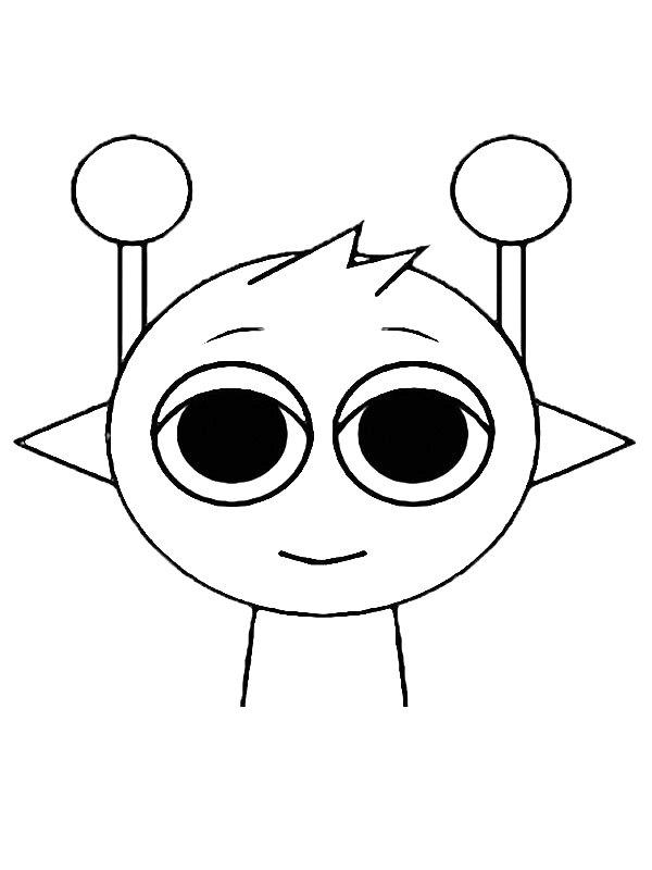 Ausmalbild Sprunki Simon  