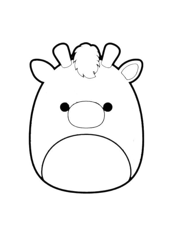 Ausmalbild Squishmallows Giraffe Gary  