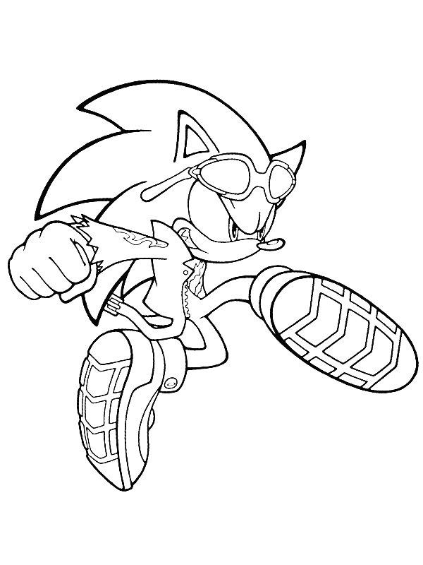 Ausmalbild Starker Sonic  