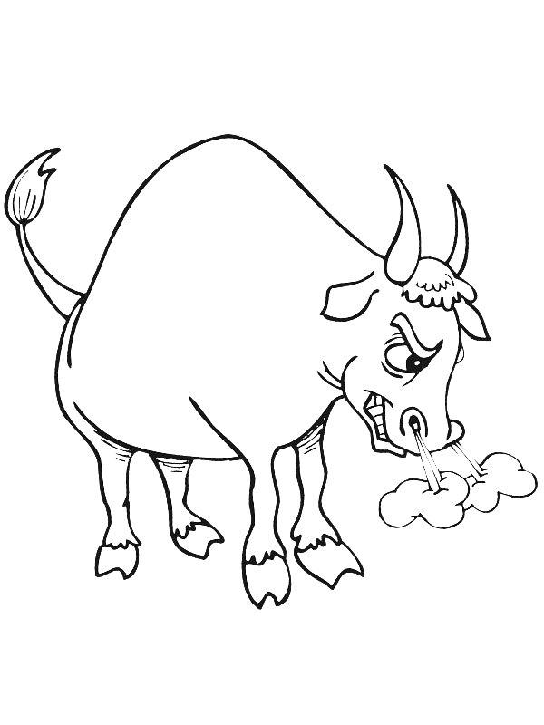Ausmalbild Stier  