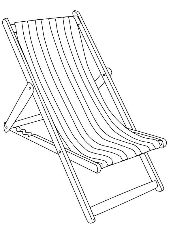 Ausmalbild Strandstuhl  