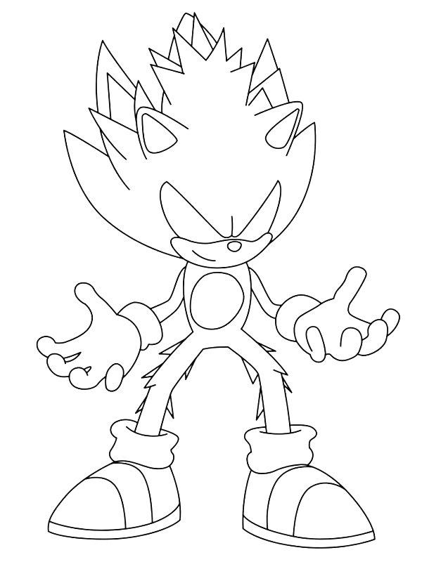 Ausmalbild Super Sonic  