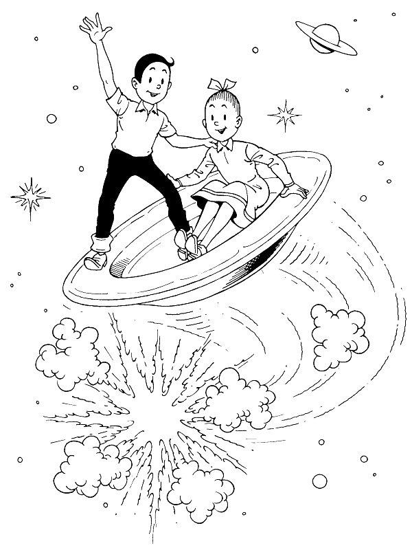 Ausmalbild Suske und Wiske  