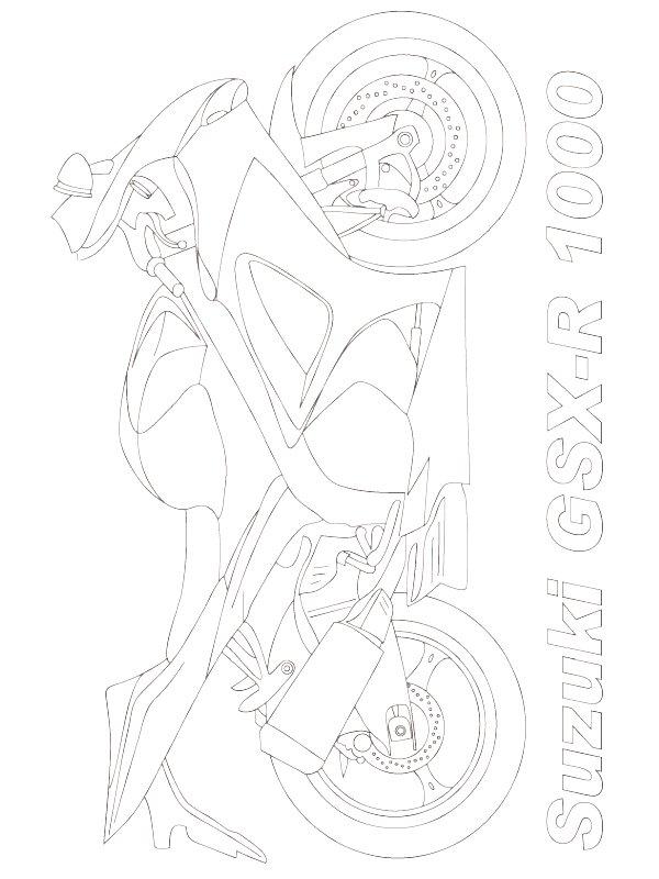 Ausmalbild Suzuki GSX-R 1000  