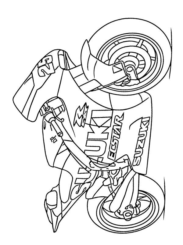 Ausmalbild Suzuki MotoGP Motorrad  