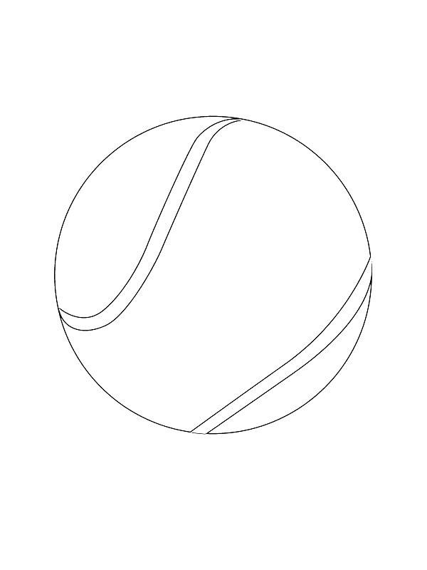 Ausmalbild Tennisball  
