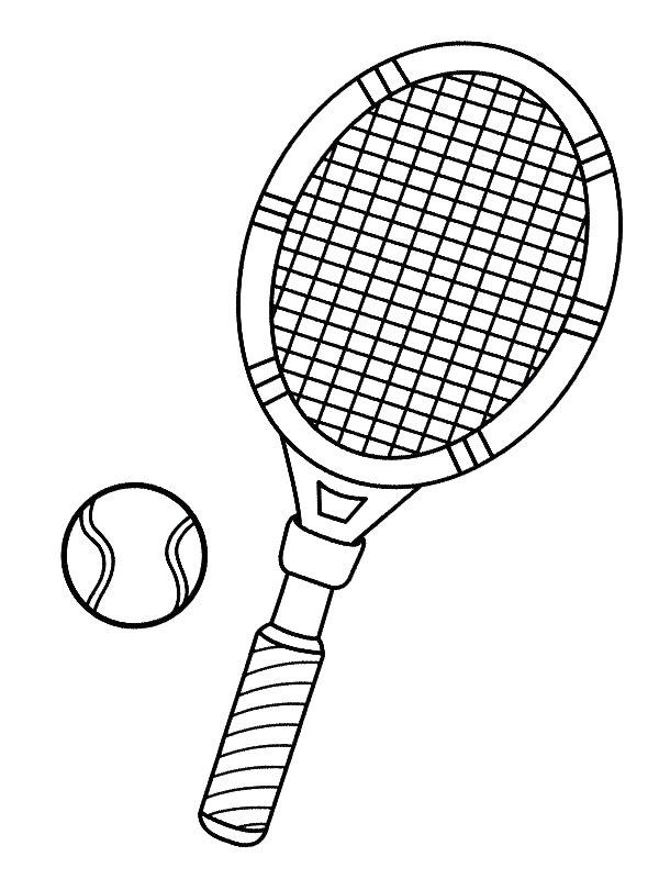 Ausmalbild Tennisschläger  