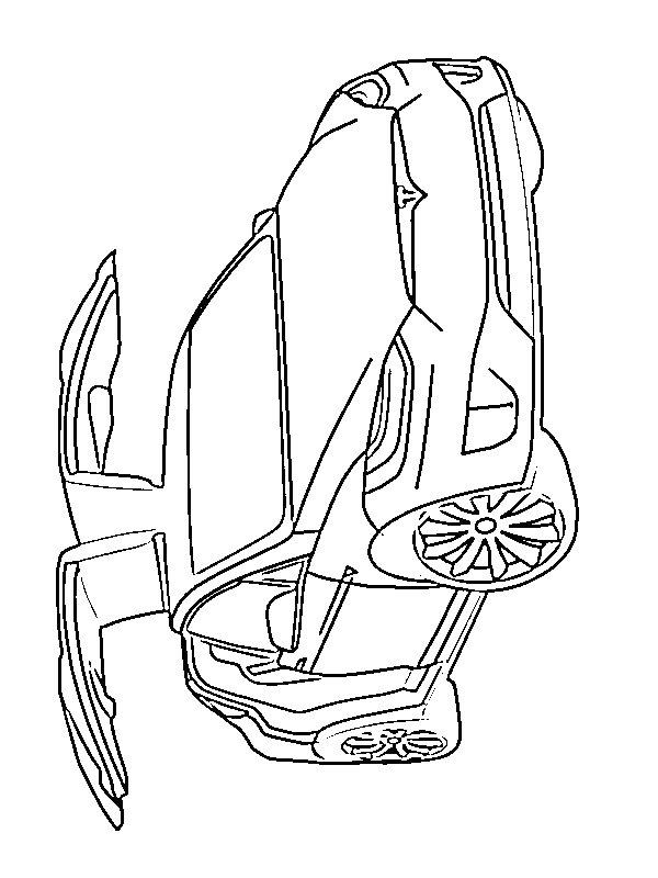 Ausmalbild Tesla Model X  