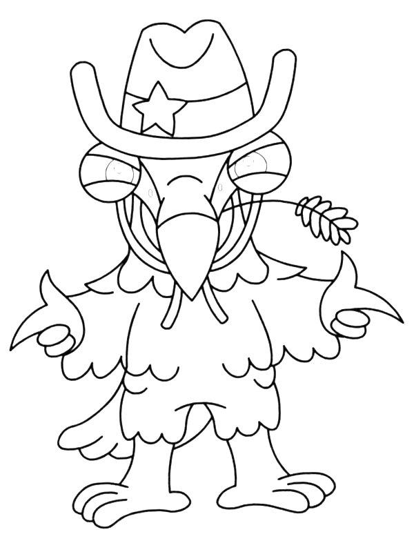 Ausmalbild Tex Flamingo  