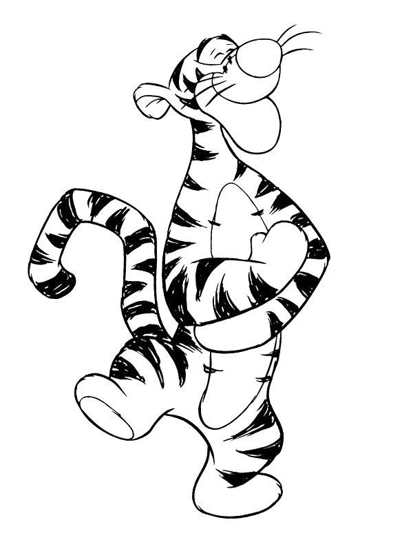 Ausmalbild Tigger  