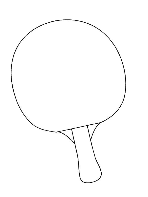 Ausmalbild Tischtennisschläger  