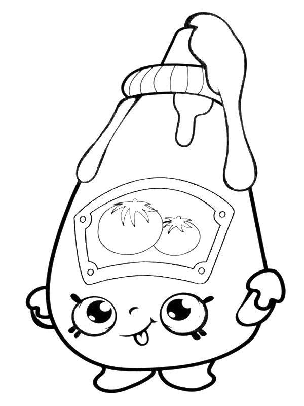 Ausmalbild Tommy Ketchup Shopkins  