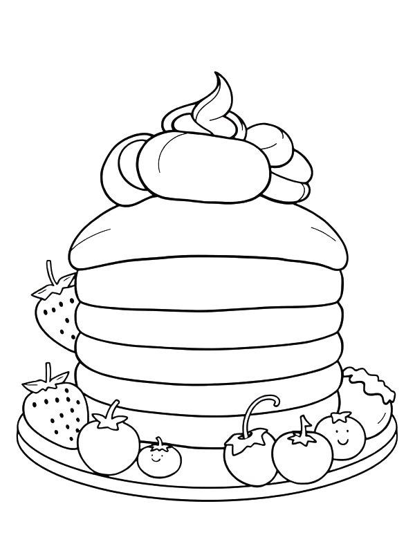 Ausmalbild Torte ohne Kerzen  