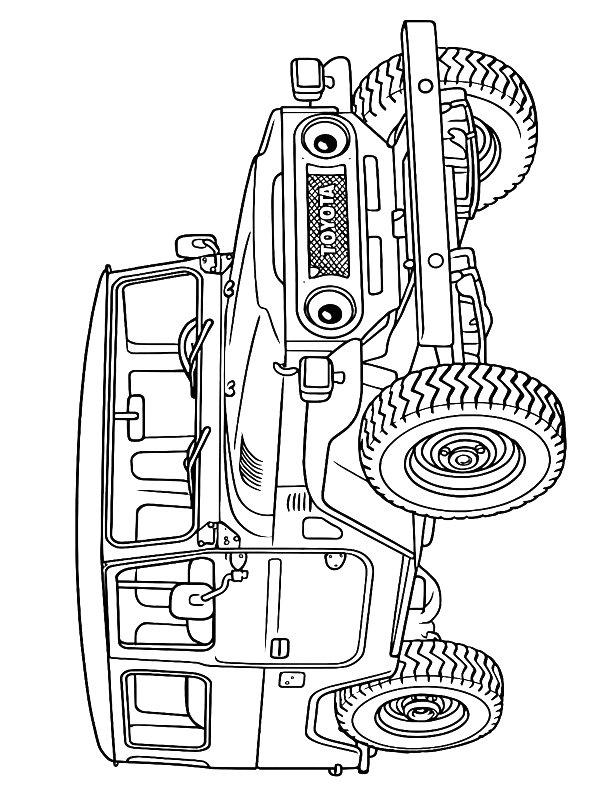 Ausmalbild Toyota Land Cruiser FJ40  