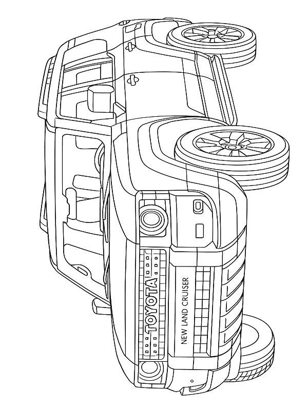 Ausmalbild Toyota Land Cruiser  