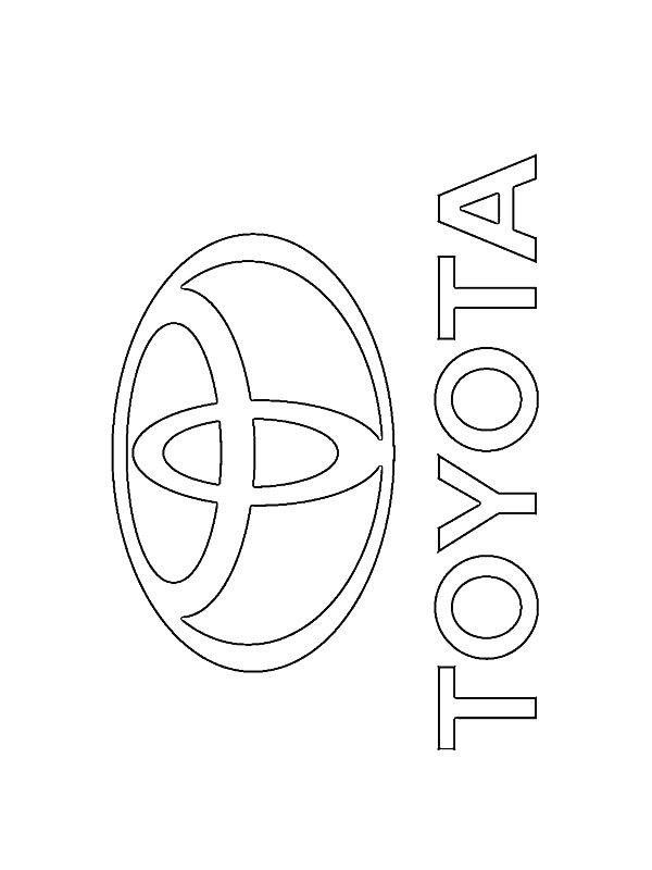 Ausmalbild Toyota logo  