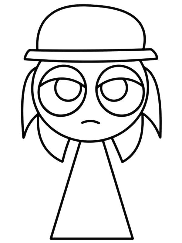 Ausmalbild Tunner Incredibox Sprunki  