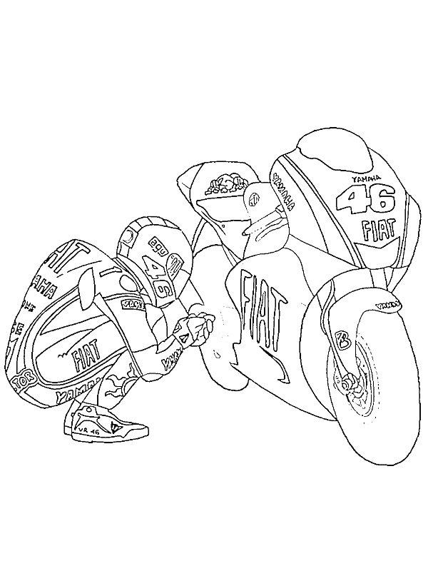 Ausmalbild Valentino Rossi  