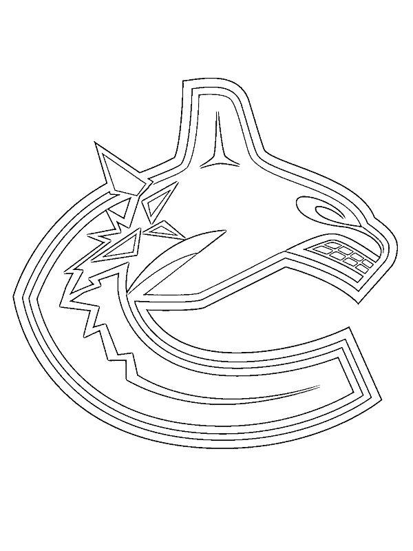 Ausmalbild Vancouver Canucks  