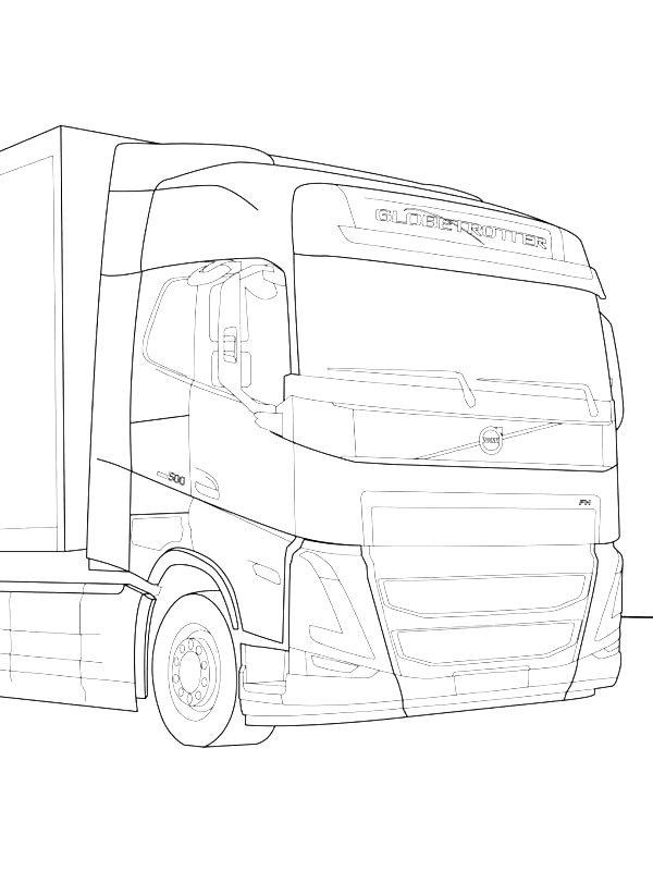 Ausmalbild Volvo Globetrotter  