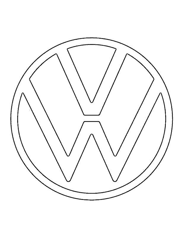 Ausmalbild VW logo  