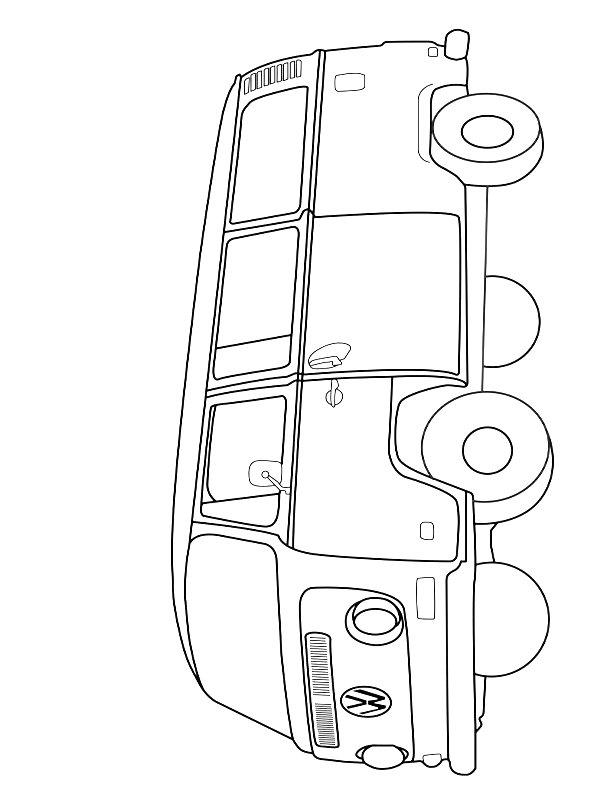 Ausmalbild VW T2  