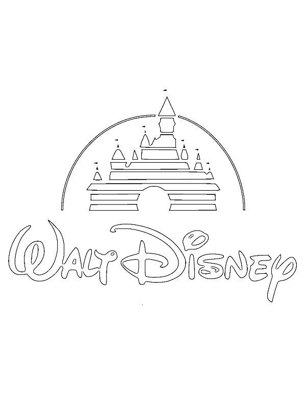 Ausmalbild Walt Disney logo  
