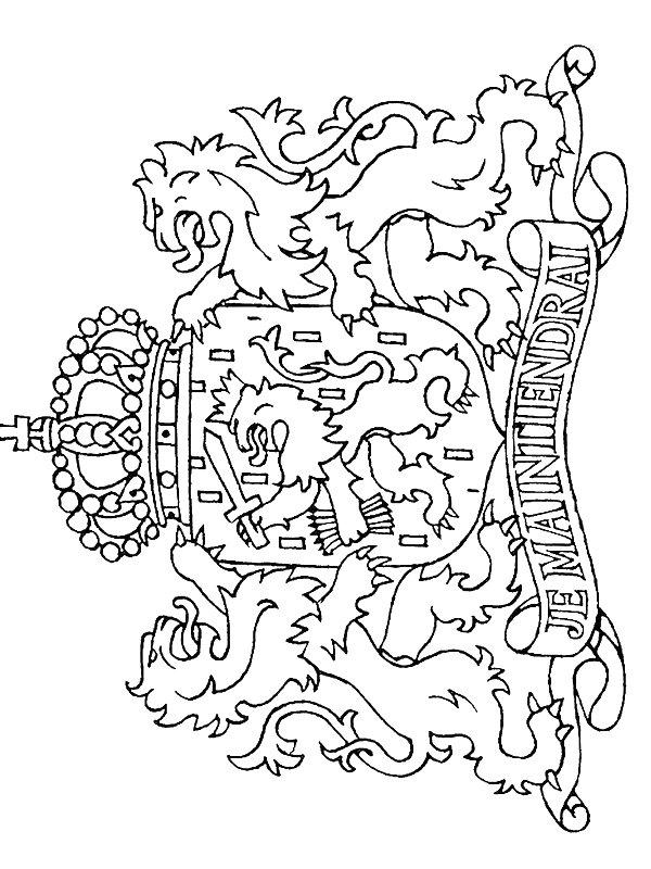 Ausmalbild Wappen der Niederlande  