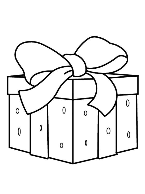 Ausmalbild Weihnachtsgeschenk  
