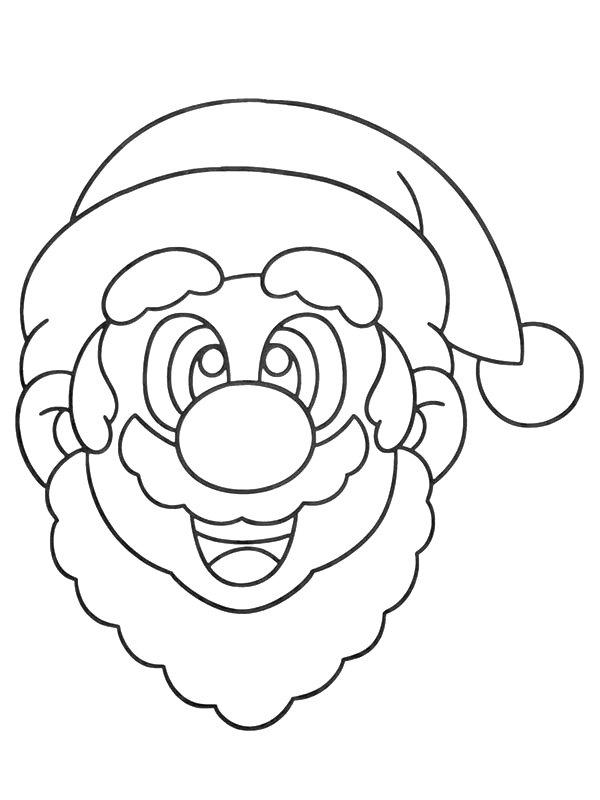 Ausmalbild Weihnachtsmann Mario  