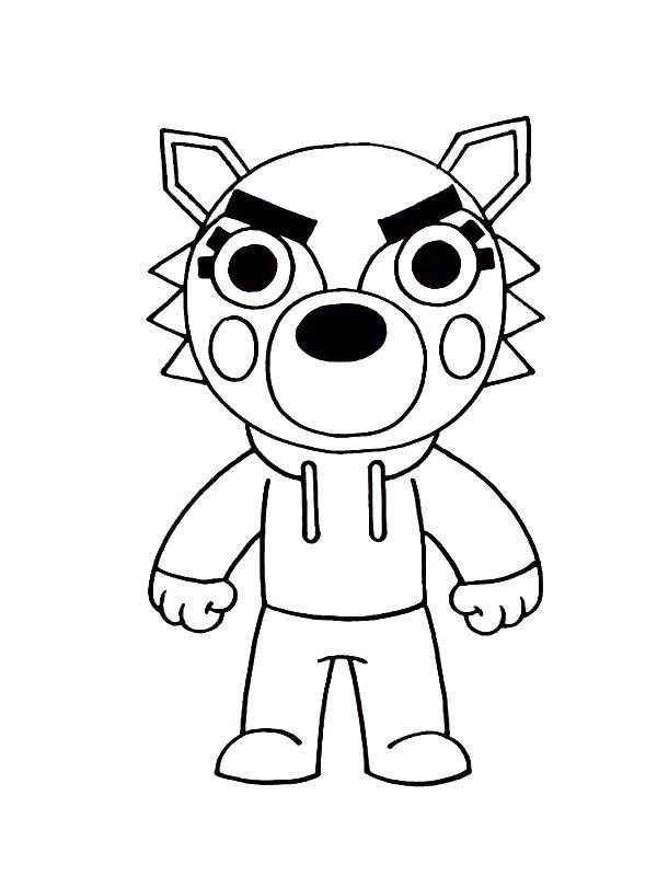 Ausmalbild Willow Wolf Roblox  