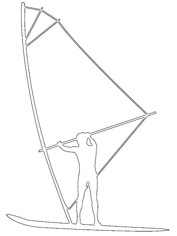 Ausmalbild Windsurfen  