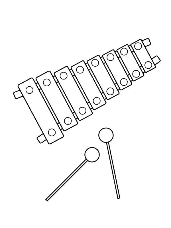 Ausmalbild Xylophon  