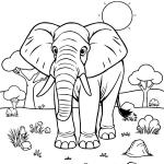 Ausmalbilder Elefant
