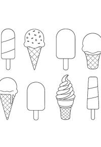 Ausmalbild 8 Eis  