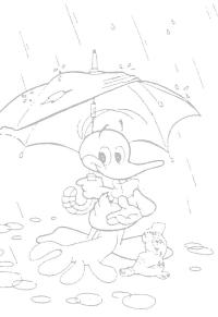 Ausmalbild Alfred Jodocus Kwak und Henk  
