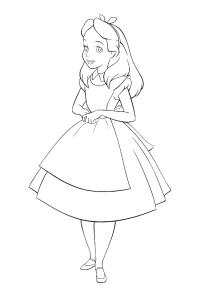 Ausmalbild Alice  