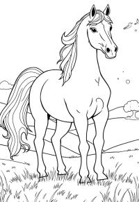 Ausmalbild Andalusisches Pferd  