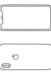 Ausmalbild Apple iPhone  