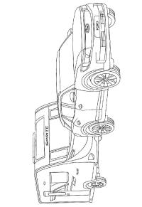 Ausmalbild Auto mit Wohnwagen  