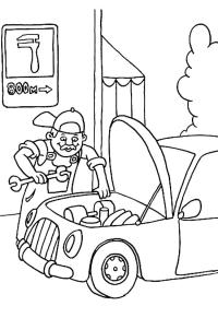 Ausmalbild Automechaniker  