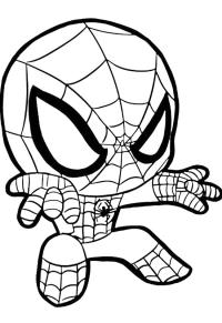 Ausmalbild Baby Spiderman  
